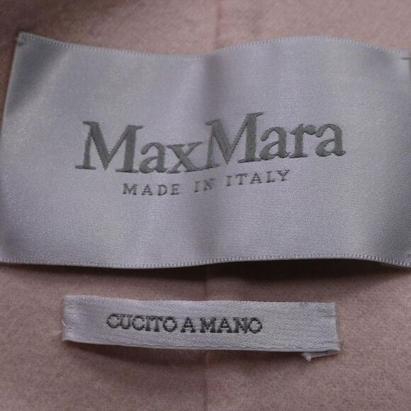 Pre Loved Max Mara Vintage Belted Wool Coat Women pink Wool Coats - Picture 5 of 6